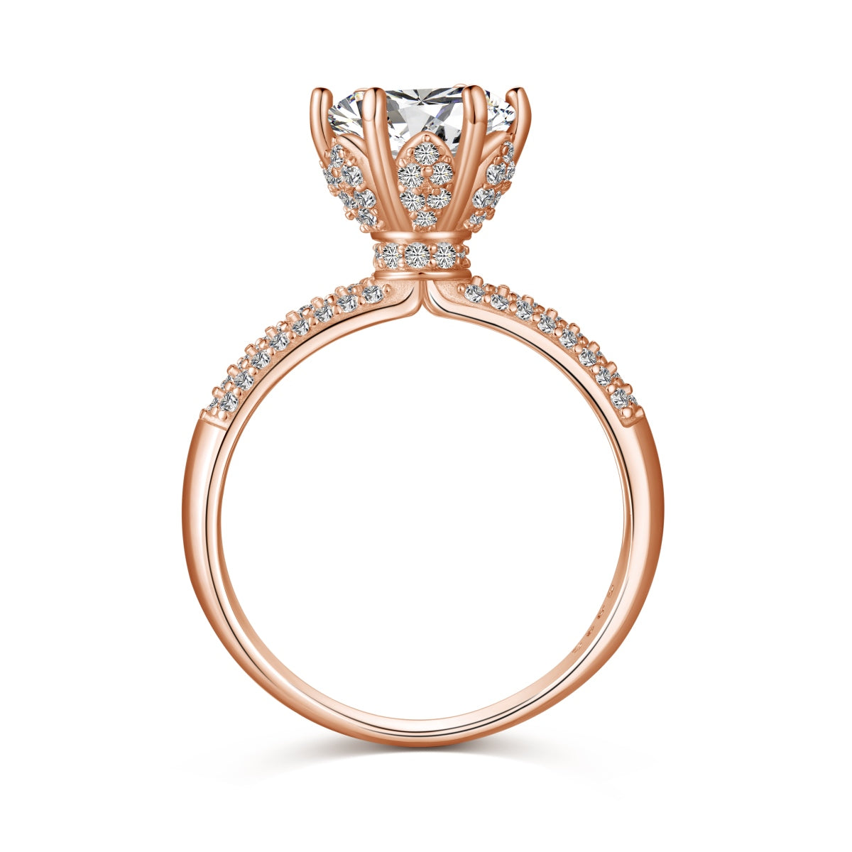 Round Brilliant Cut Diamond Gold Ring