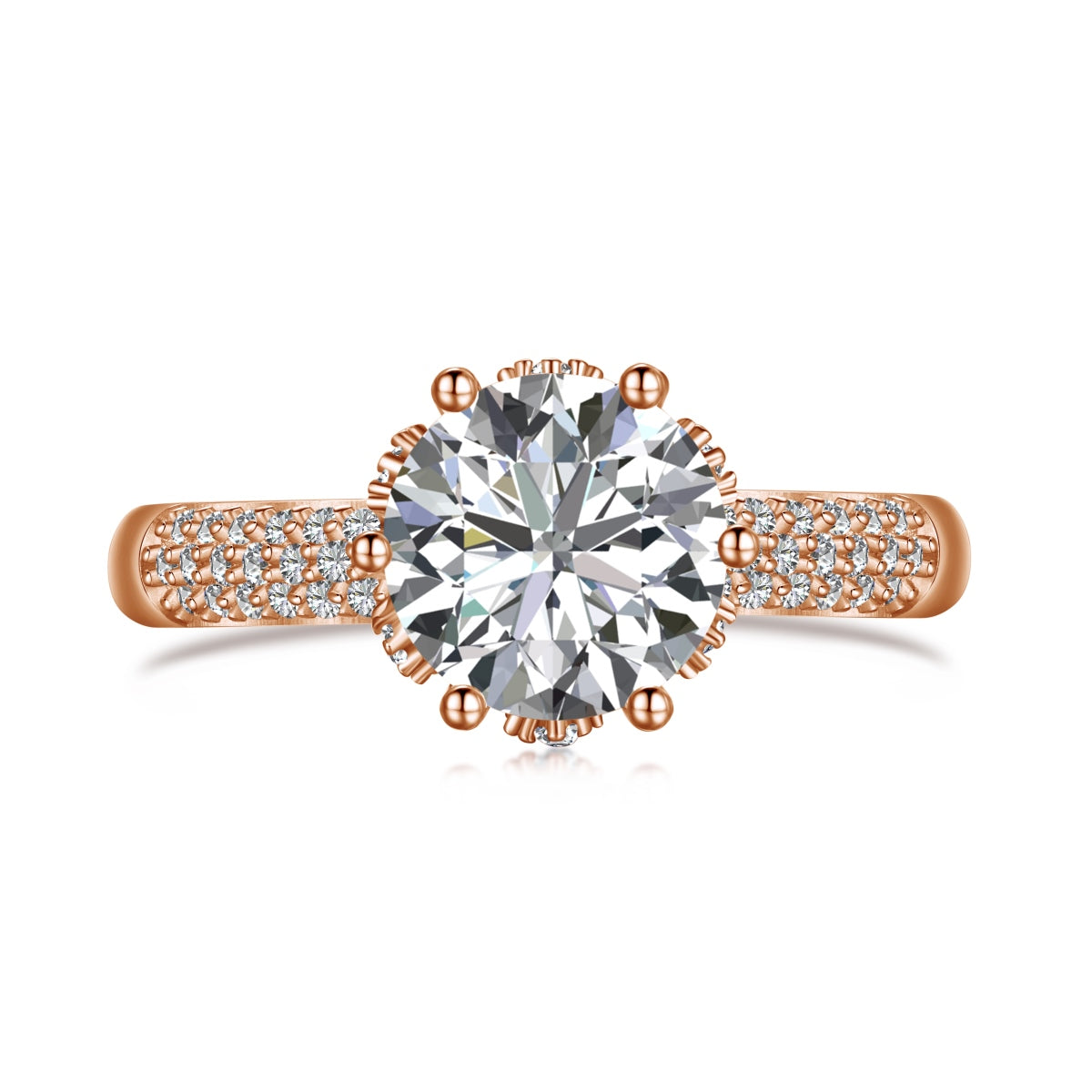 Round Brilliant Cut Diamond Gold Ring