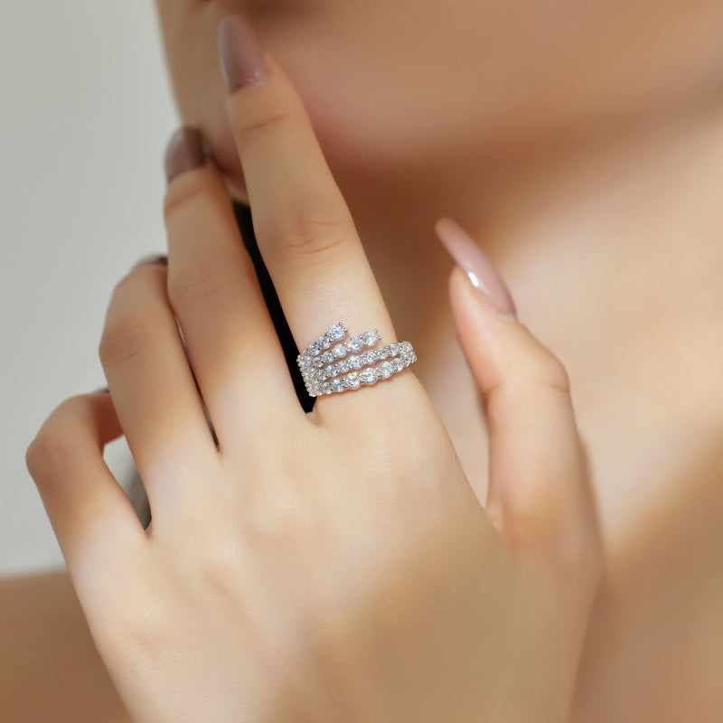 Helix Harmony Silver Ring