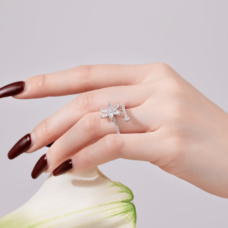 Stellar Spark Silver Ring