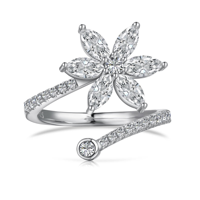 Stellar Spark Silver Ring