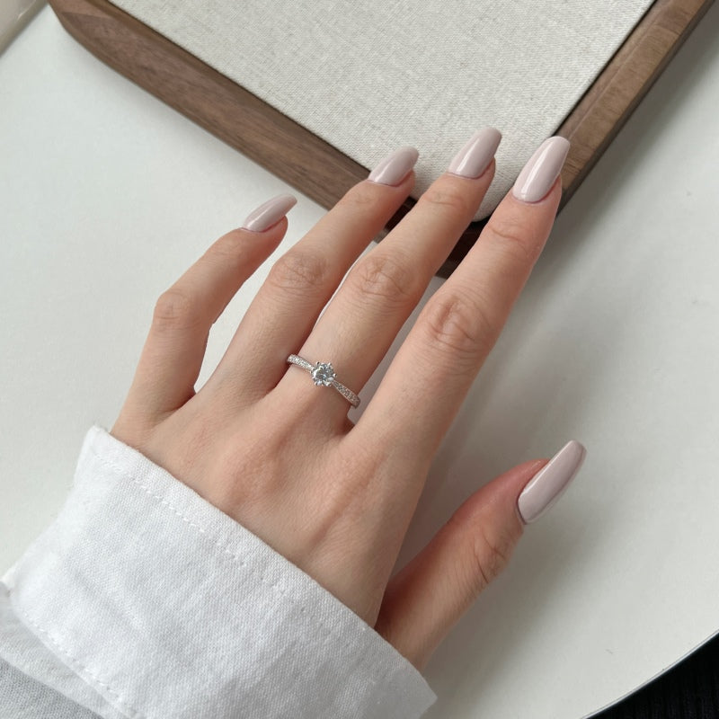 Diamond Beacon Sterling Silver Ring