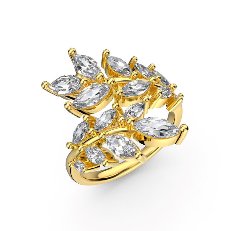 Adjustable Golden Dewdrop Ring