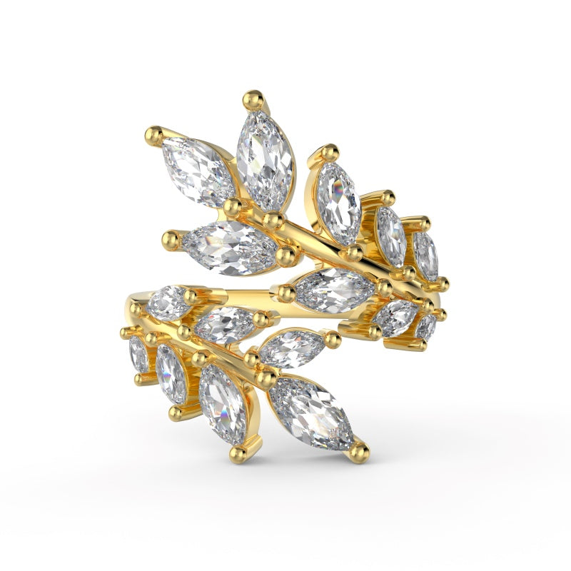Adjustable Golden Dewdrop Ring