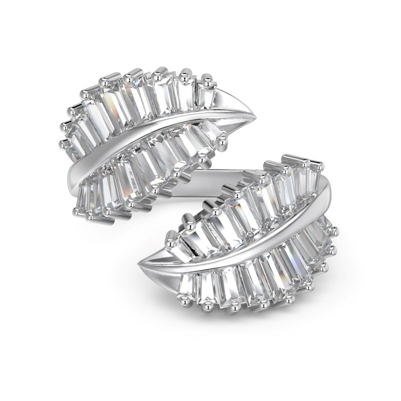 Adjustable Ivy Kiss Silver Ring